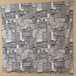 Black & White Cityscape/Skyline Wall Art “Tapestry”,Modern Urban Print on Fabric